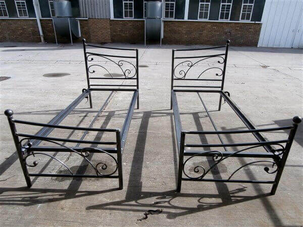 metal steel iron bed image