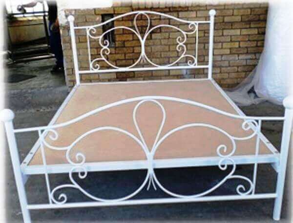 metal steel iron bed image