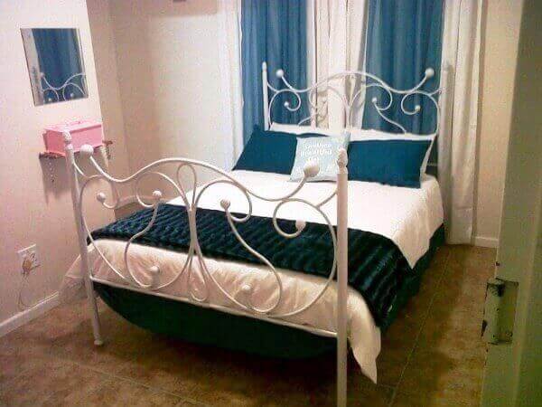 metal steel iron bed image