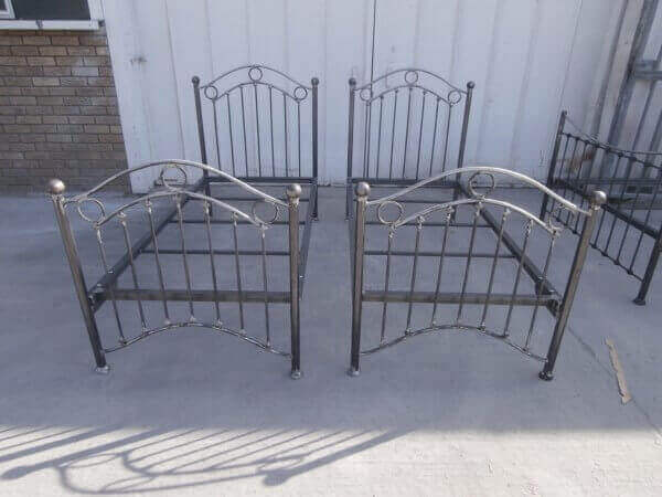 metal steel iron bed image